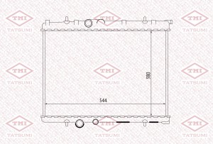 Радиатор охлаждения CITROEN C4/Picasso 07-PEUGEOT 307 03- TGA1029 TGA1029 TATSUMI