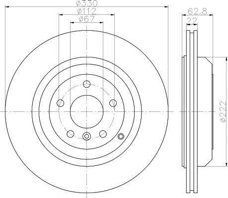Диск тормозной MERCEDES ML (W164),GL (X164) задний (1шт.) TEXTAR 92150903 TEXTAR