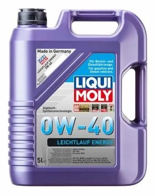 21223 LiquiMoly Синт-ое мот.масло Leiсhtlauf Energy 0W-40 SP A3/B4 (5л) 21223 LIQUI MOLY