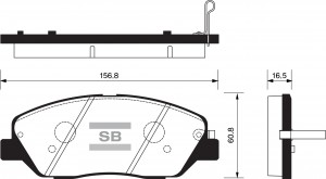 Колодки тормозные HYUNDAI Genesis (07-) передние (4шт.) SANGSIN SP1246 SANGSIN