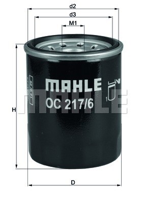 Фильтр масляный SUZUKI SX4 TOYOTA MAHLE OC 217/6A MAHLE KNECHT