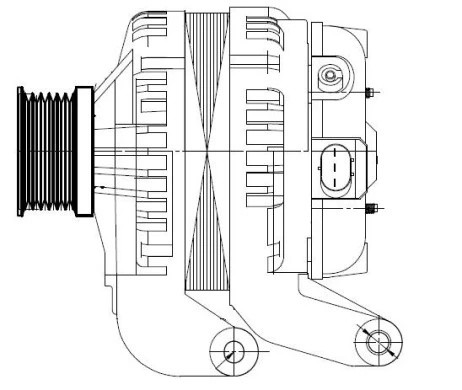 Генератор для а/м Ford Focus II (05-)/C-MAX (07-) 1.8i/2.0i 120A (LG 1072) LG 1072 START VOLT