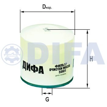 Фильтр масляный ВАЗ-2101-2107,2121-21213,УАЗ DIFA DIFA 5001 DIFA