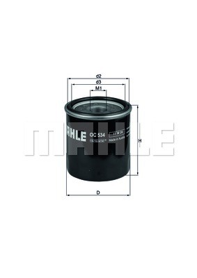 Фильтр масляный TOYOTA (замена на OC534A) MAHLE OC 534 MAHLE KNECHT