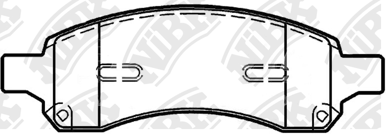 Колодки тормозные CHEVROLET Colorado (09-12),Trailblazer (06-09) передние (4шт.) PN0517 NIBK