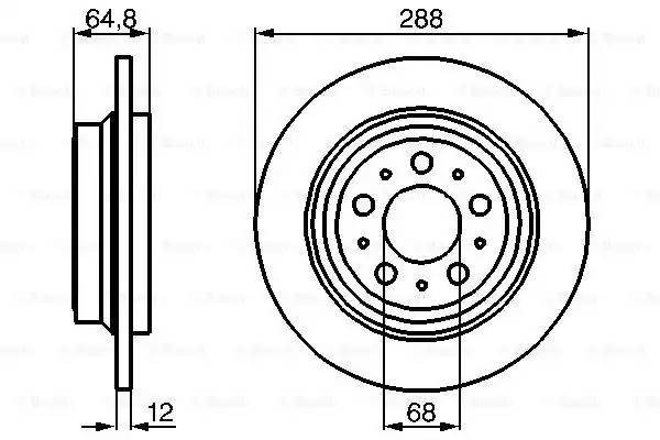 VOLVO S60 / S80 / V70 288x12x5 0 986 478 495 BOSCH