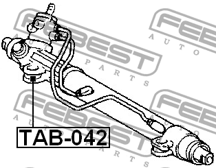 Сайлентблок рулевой рейки TAB-042 FEBEST