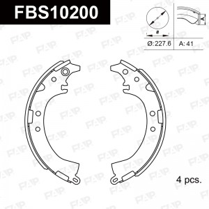 Тормозные колодки барабанные PREMIUM FBS10200 FBS10200 FAP