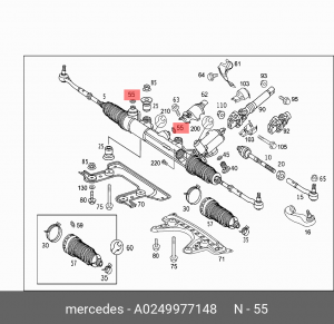 кольцо уплотнительное! гидравлич. сист.\MB W210 2.4 95-02 A  0249977148 MERCEDES BENZ