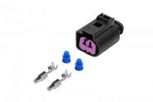Разъем 1J0973772 (2pin) 2 контакта аккумуляторной батареи + для Audi, Seat, Skod AX6622S CARGEN