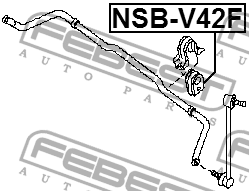 Втулка стабилизатора NISSAN QUEST V42 200­3.05-2009.06 NSB-V42F NSB-V42F FEBEST