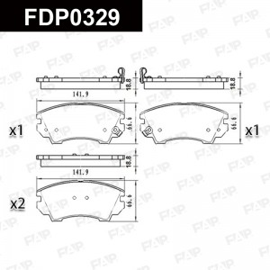 Тормозные колодки дисковые смесь CERAMIC FDP0329 FDP0329 FAP