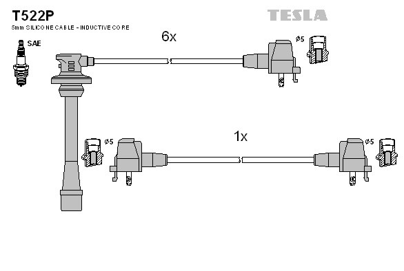 к-кт проводов!\ Toyota Camry 3.0 V6 91> T522P TESLA