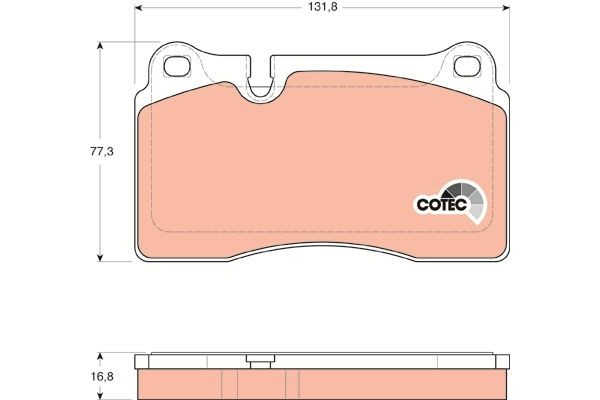 Колодки тормозные VW Touareg (06-10/10-) (т.с. Brembo R17) передние (4шт.) TRW GDB1670 TRW