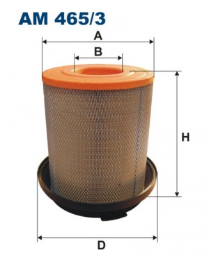 фильтр воздушный! с крышкой H351 D282/128\ MB Atego OM904LA/OM906LA AM4653 FILTRON