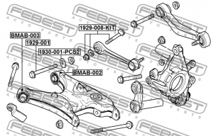 Болт с эксцентрицом ремкомплект 1929-008-KIT 1929-008-KIT FEBEST