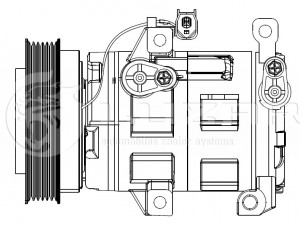 Компрессор кондиц. для а/м Mazda 6 (GH) (07-) LCAC2550 LCAC2550 LUZAR