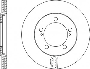 Диск тормозной SUZUKI Grand Vitara (-05) передний (1шт.) NIBK RN1140 NIBK