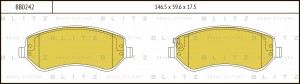 Колодки тормозные дисковые передние CHRYSLER Voyager 00-DODGE Caravan 00- BB0242 BB0242 BLITZ