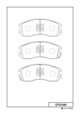 D7014M колодки дисковые передние!\ Subaru Legacy 2.0/2.2 94-99/Impreza 1.6/2.0 9 D7014M MK KASHIYAMA