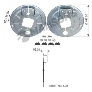 Защита тормозная комплект, SN4218 BPW95 ECO Drum к-кт на ось 300.604 MANSONS