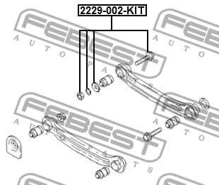Болт с эксцентриком ремкомплект HYUNDAI TUCSON 04 2004- 2229-002-KIT 2229-002-KIT FEBEST