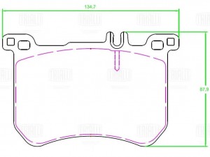 Колодки торм. Mercedes S (W222) (13-) диск. перед. (PF 4469) PF 4469 TRIALLI