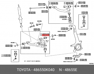 сайлентблок!\ Toyota 48655-0K040 TOYOTA