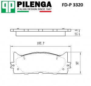 Колодки тормозные дисковые передние CAMRY FD-P3320 FDP3320 PILENGA