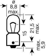 Лампа 12V T4W BA9s блистер (2шт.) OSRAM 3893-02B OSRAM
