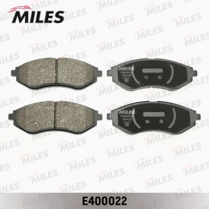 Колодки тормозные передние (без датчика) (Смесь Low-Metallic) (CHEVROLET AVEO (T E400022 MILES