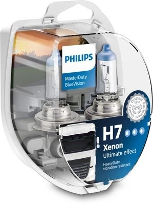 Лампа 24V H7 70W PX26d бокс (2шт.) Master Duty Blue Vision PHILIPS 13972MDBVS2 PHILIPS