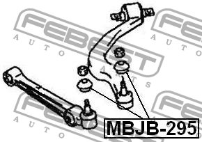 Пыльник MITSUBISHI Galant (92-) опоры шаровой FEBEST MBJB-295 FEBEST