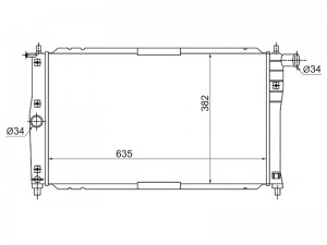 Радиатор DAEWOO/CHEVROLET LANOS 97-/ZAZ CHANCE 1.3/1.5/1.6 07-(трубчатый) SGDW00 SGDW0003R SAT
