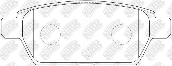 Колодки тормозные MAZDA 6 (05-07) (L3 2.3 TURBO) задние (4шт.) NIBK PN5803 NIBK