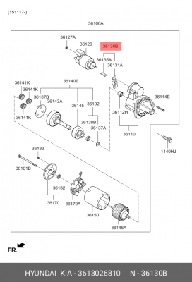 Вилка 3613026810 HYUNDAI KIA
