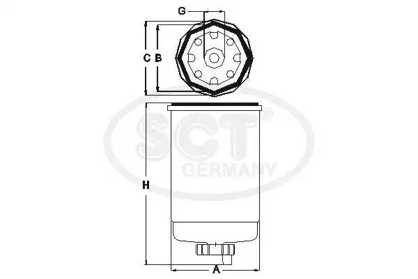 Фильтр топливный ST 317 SCT