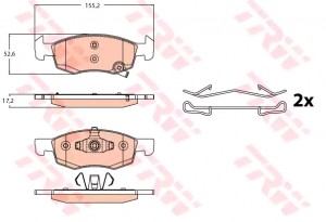 GDB2099 колодки дисковые передние!\ Opel Corsa 1.0-1.4i/1.3CDTi 14> GDB2099 TRW