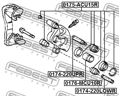 поршень суппорта тормозного заднего!\ Toyota Harrier 97-03, Lexus RX300 98-03 0176-MCU10R FEBEST