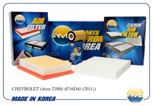 Комплект фильтров (масл.+возд.+салон.) CHEVROLET Aveo T300, F16D4, 2011- AMDSETF AMD.SETF48 AMD