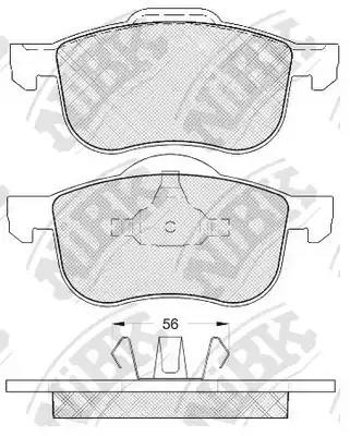Колодки передние (VOLVO S60/S70/S80/V70/XC70 00-) PN0137 PN0137 NIBK