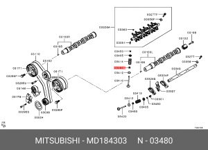 Маслосъемный колпачок MD184303 MD184303 MITSUBISHI