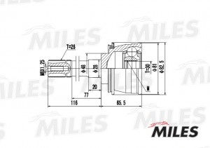 ШРУС наружный SUZUKI VITARA/GRAND VITARA 2.0/2.5 96- (SKF VKJA5905) GA20447 GA20447 MILES