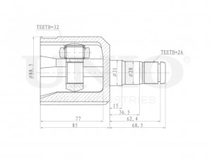 ШРУС внутренний CVJ-30004 UNIO