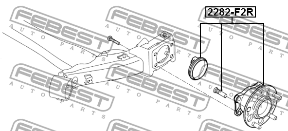 Ступица задняя 1282-F2R FEBEST