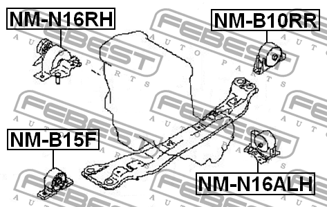 Опора двигателя NM-B10RR NM-B10RR FEBEST