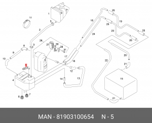Запорный колпак MAN 81903100654 MAN