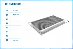 Фильтр салонный угольный B15MR0004 B15MR0004 CWORKS