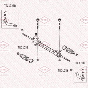 наконечник рулевой тяги прав.!\ TOYOTA RAV4 06> TEC1728R TATSUMI