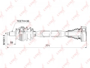 VW POLO (SED RUS) (2011>)/AUDI A1 (2010>) CD-1025 LYNXAUTO